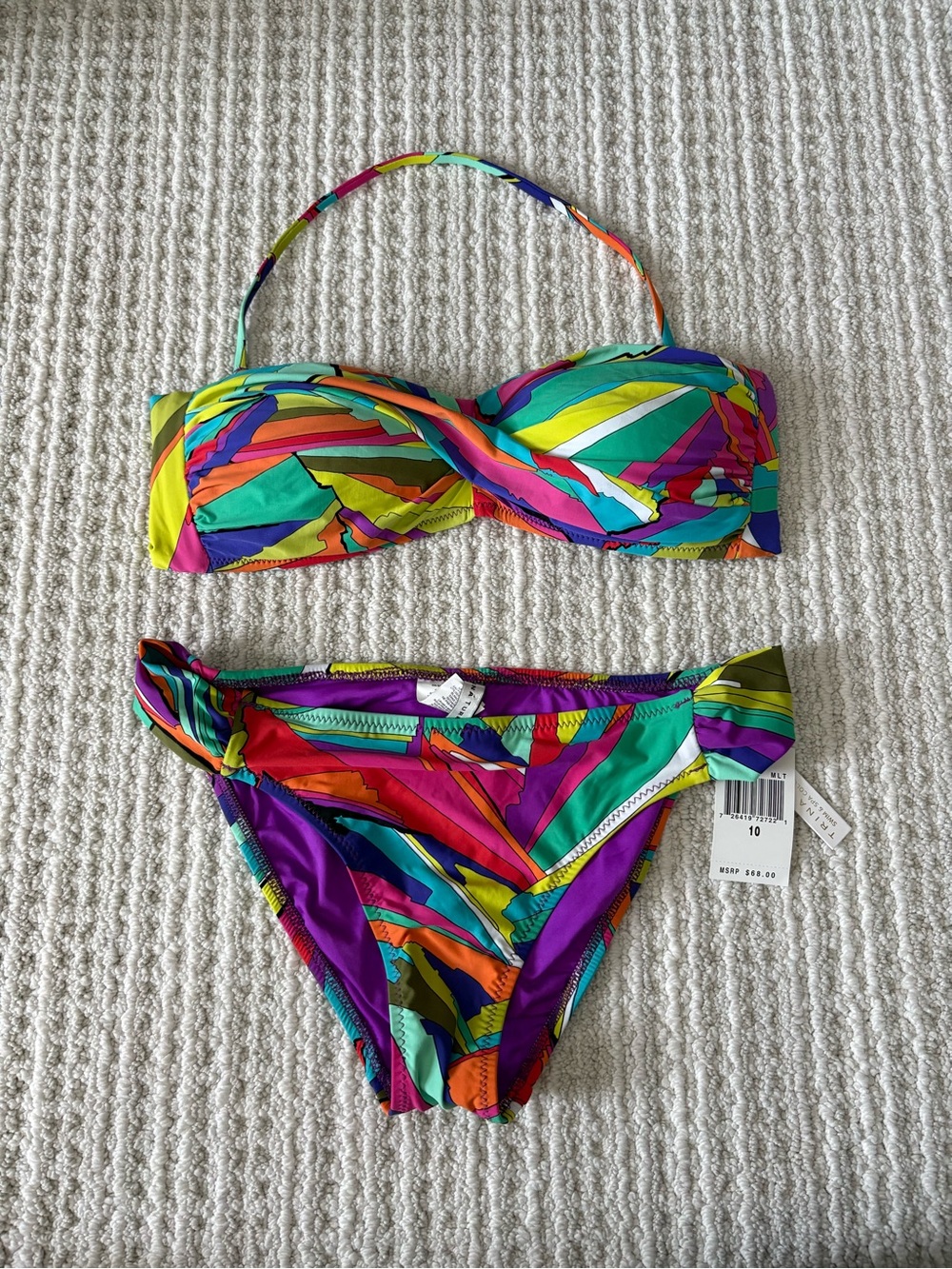 Trina Turk - Multicolor Bandeau Bikini Top - Picture 4 of 4